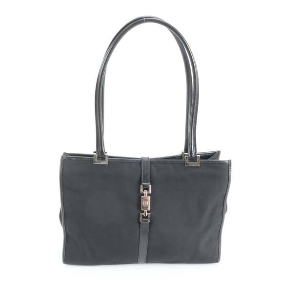 GUCCI Handbags - Gucci Jackie 002 1073 Leather Nylon Shoulder Bag, Tote Genuine Leather, Black...